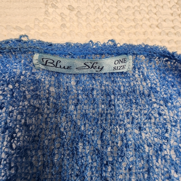 Boho fairycore Blue Sky Asymmetrical Cardigan One Size - Picture 4 of 8